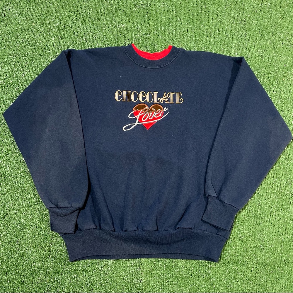 Vintage 90s 00s Chocolate Lover embroidered Crewneck sweatshirt